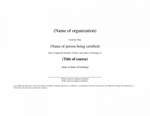 Signing Certificate Template