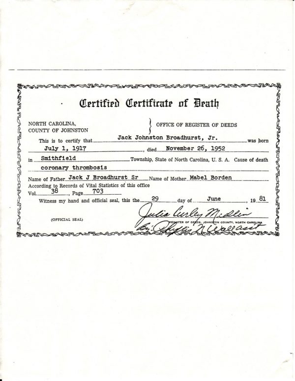 Death Certificate Template